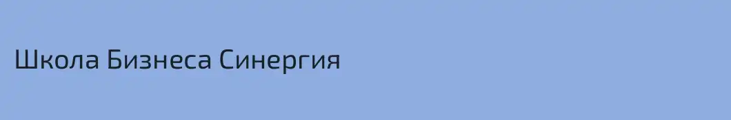 Школа Бизнеса Синергия
